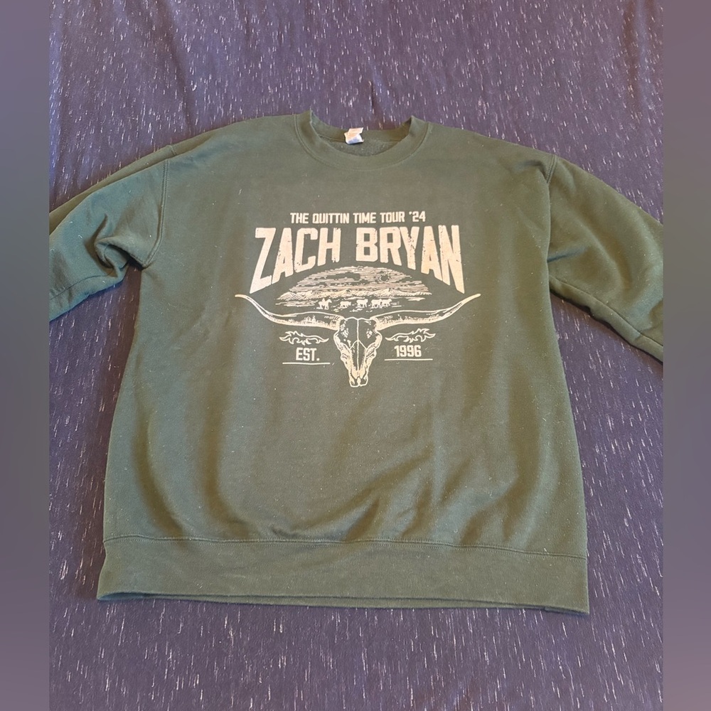 Zach Bryan Green Sweatshirt